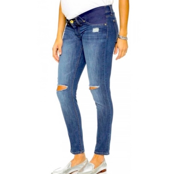 DL1961 Emma Maternity Power Legging Skinny Jeans in Heath Womens 28 - Picture 1 of 12